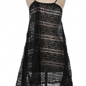 NWT Coco Reef Black Lace Swim Coverup Convertible Halter Neck Size Large